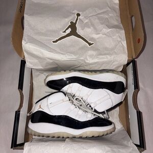 Jordan Kids White and Black Sneakers